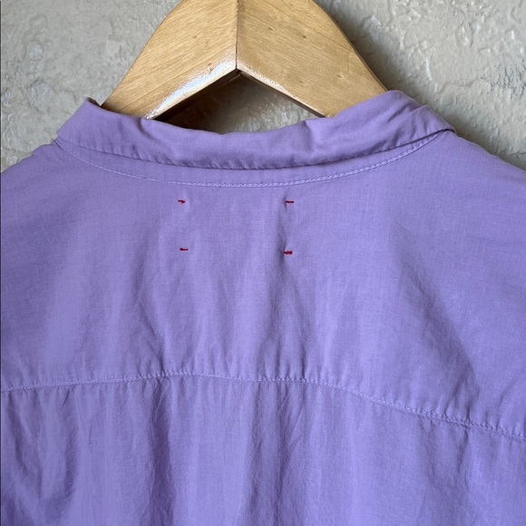 Xirena light purple Channing ruched rolled sleeve blouse - Picture 10 of 12